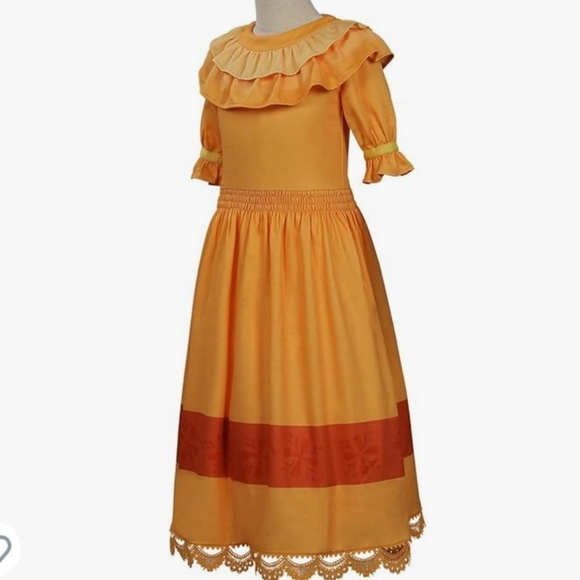 Kids Orange and Red Halloween Costume Dress - Picture 2 of 14